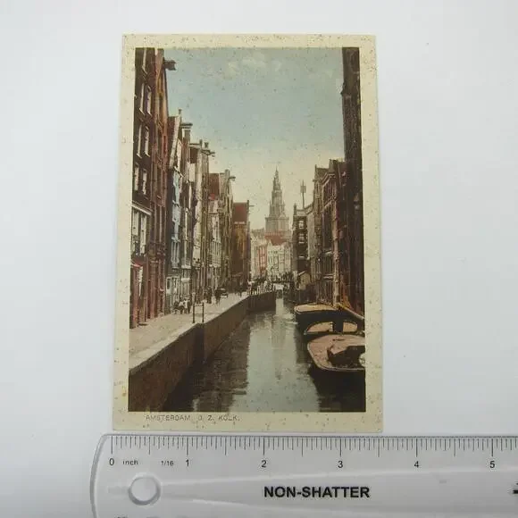 Postcard Netherlands Amsterdam Canal O.Z. Kolk Antique Unposted RARE - Picture 11 of 12
